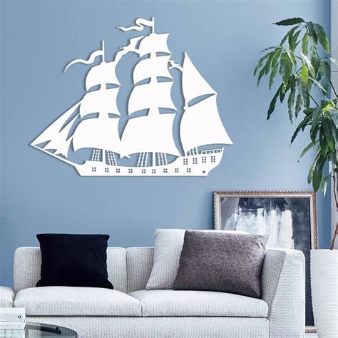 metal art for boat house|Amazon.com: Sailboat Metal Wall Art.